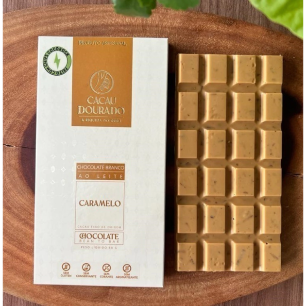 Chocolate Branco Caramelizado Com Crisp de Coco 80g