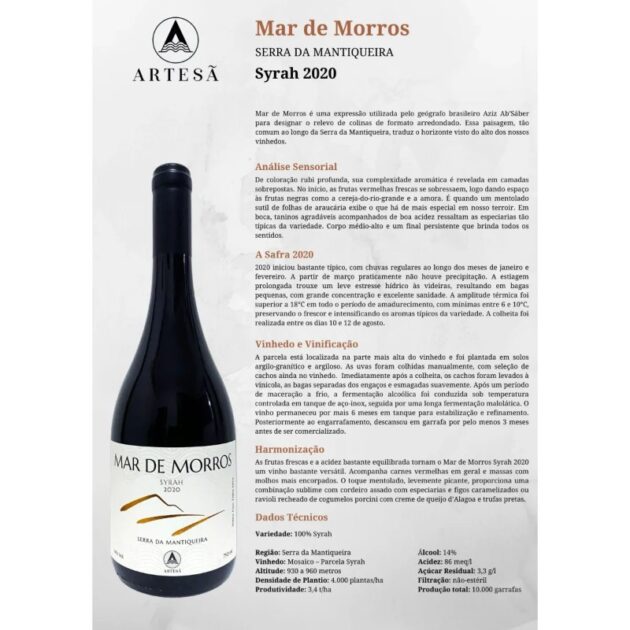 Vinho Mar de Morros Syrah 2021 - Imagem 3
