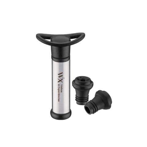 Salva-Vinho com 2 Tampas (prata)